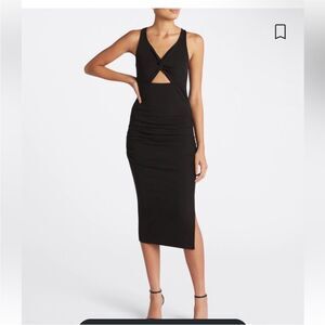 NWT Michael Stars Giulia Dress in Black. Size M Bodycon Summer Tank Dress